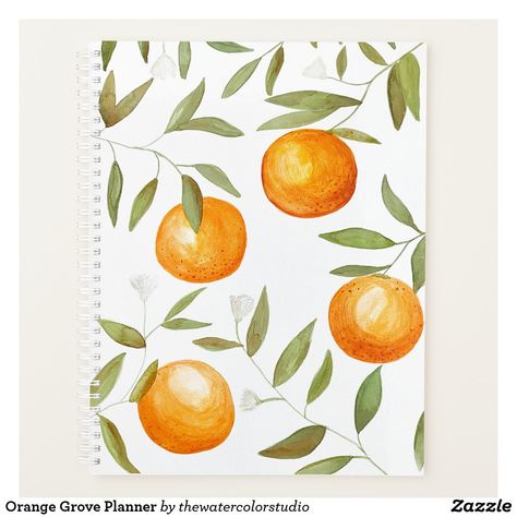 Orange Grove Planner Simple Orange Painting, Orange Drawings, Oranges Painting, Paintings Wall Decor, Nature Paint, Home Nature, Orange Grove, Orange Painting, Paintings Wall