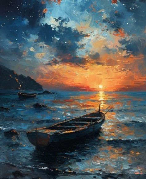 Change Your Perspective, Soyut Sanat Tabloları, Boat Painting, Landscape Art Painting, Young Professional, Nature Art Painting, Fantasy Art Landscapes, Art Inspiration Painting, Dreamy Art