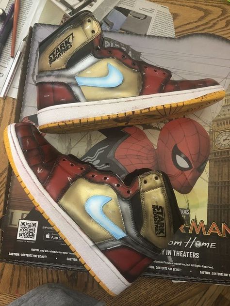 High Top Nike Air Force, Men Air Force 1, Shoes For Guys, Custom Jordan 1, Best Sandals For Men, Custom Jordan, Marvel Shoes, Marvel Jewelry, Marvel Fashion