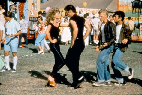 John Travolta Recreates Iconic Grease Dance for 40th Anniversary | PEOPLE.com Grease Dance, Grease Movie, Dance Partner, You're The One, Partner Dance, Olivia Newton John, John Travolta, Jimmy Fallon, 40th Anniversary