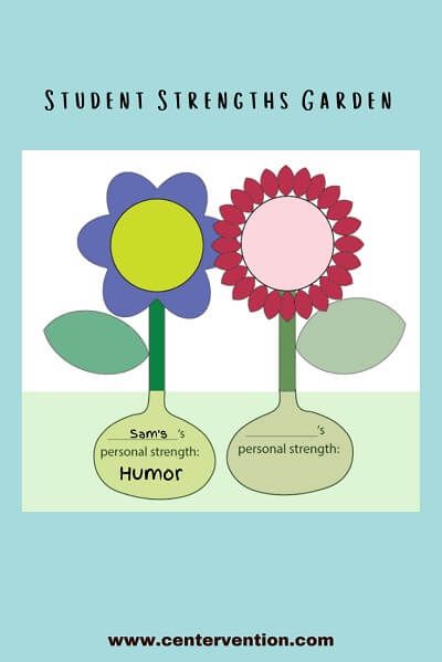 Student Strengths Lesson - Centervention® Strength Flower, Student Strengths, Self Esteem Building Activities, Mental Health Awareness Activities, Personal Strengths, Emotional Learning Activities, Sel Activities, Emotion Regulation, Self Esteem Activities