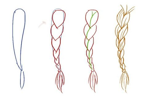 how to draw a braid Pencils Case, Pelo Anime, Figure Drawing Reference, Character Design Animation, Color Pencil Drawing, Watercolor Pencils, Grade 3, How To Draw Hair, Doodle Drawings