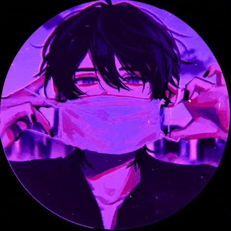 Purple Anime, Male Anime, Male Icon, Pfp Anime, Neon Purple, Digital Art Anime, Neon Art, Anime Pfp, Cool Anime Pictures