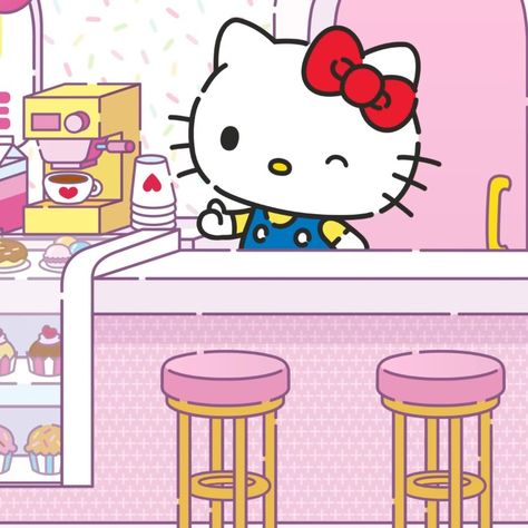 Hello Kitty Holding A Sign, Hello Kitty Thumbs Up, Hello Kitty Singing, Sanrio Reaction, Hello Kitty Imagenes, Kitty Girl, Hello Kitt, Cinnamon Girl, Sanrio Characters