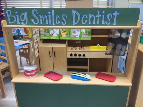 Dentist office dramatic play Dentist Office Dramatic Play, Preschool Dentist, Dental Health Unit, Dental Health Week, Small House Diy, Best Electric Toothbrush, Office Dramatic Play, Dental Health Activities, Dramatic Play Themes