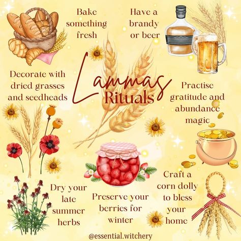 Donna Trinder (@essential.witchery) • Instagram photos and videos How To Celebrate Lammas, Lammas Altar, Lammas Celebration, Wiccan Holidays, Lammas Lughnasadh, Spirituality Crystals, Corn Dolly, Stagnant Energy, Traditional Witchcraft