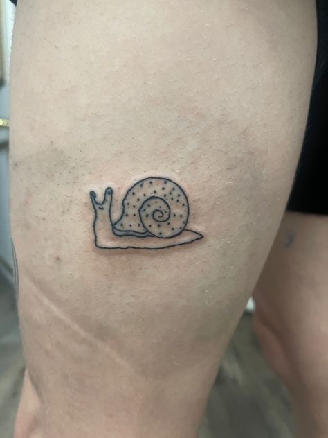 Gary Snail, Snail Tattoo, Stick N Poke, Stick N Poke Tattoo, Poke Tattoo, Stick And Poke, Dainty Tattoos, Tattoo Inspo, Jesus Fish Tattoo