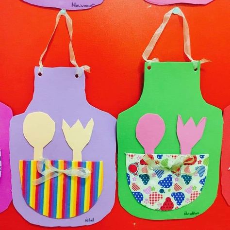 Kids Apron Ideas, Chef Crafts Preschool, Diy Apron For Kids, Paper Apron, Community Helpers Preschool Crafts, Community Helpers Crafts, Community Helpers Preschool Activities, Community Helpers Preschool, K Crafts