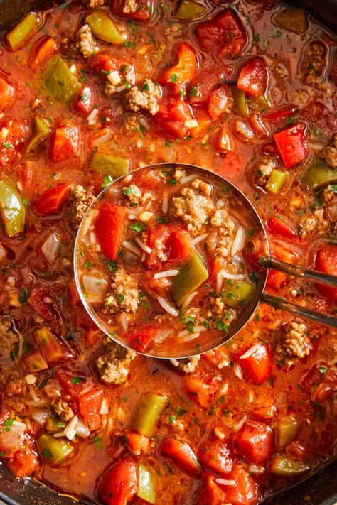 Stuffed Pepper Soup Damn Delicious, Stove Top Stuffed Pepper Soup, Mexican Stuffed Pepper Soup, Stuffed Hot Pepper Soup, Stuffed Pepper Chili, 30 Minute Stuffed Pepper Soup 12 Tomatoes, Stuffed Green Pepper Soup Recipe, Pepper Steak Soup, Leftover Stuffed Pepper Filling