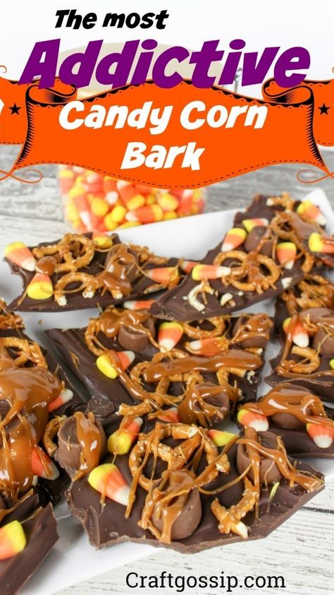 Rolos Pretzels, Rolos Candy, Food For Halloween, Candy Corn Bark, Fun Halloween Party Food, Halloween Candy Bark, Halloween Bark, Bark Recipes, Halloween Themed Food