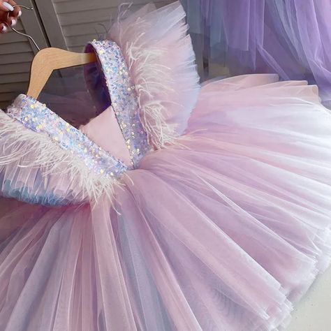 Smarter Shopping, Better Living! Aliexpress.com Flower Girl Costume, Ruffled Baby Dress, 1st Birthday Princess, Birthday Princess Dress, Unicorn Dress, Birthday Princess, Baby Unicorn, Sequin Bow, Rainbow Dress