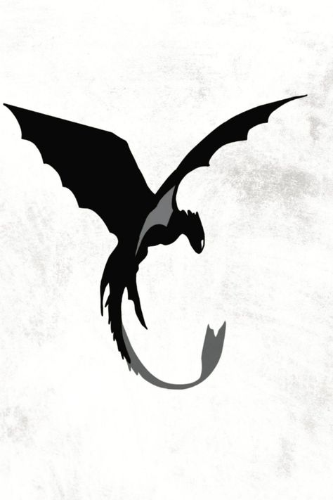 Toothless Silhouette Tattoo, How To Train Your Dragon Illustration, How To Train Your Dragon Silhouette, How To Train Your Dragon Phone Wallpaper, Toothless Dragon Flying, Toothless Line Art, How To Train Your Dragon Logo, Httyd Toothless Art, Dragon Tattoo Toothless