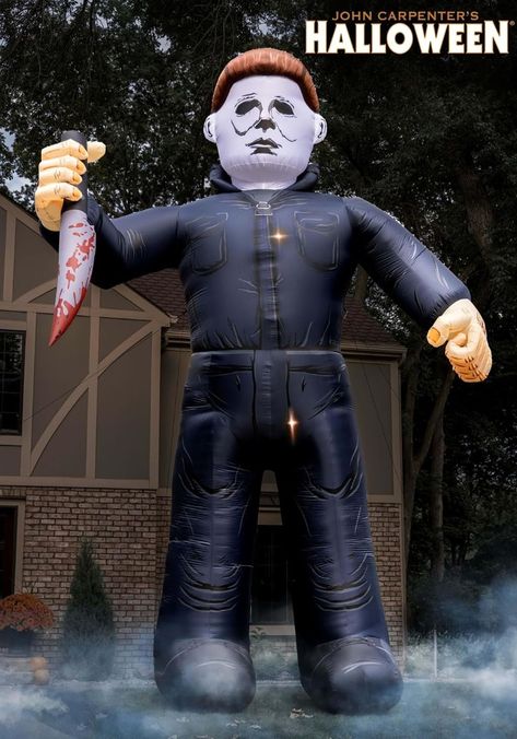 Michael Myers Inflatable Halloween Decoration Halloween Night Movie, Michael Myers Memes, Halloween Potluck, John Carpenter Halloween, Inflatable Decorations, Halloween Ii, Halloween Series, Halloween Inflatables, Scary Halloween Decorations