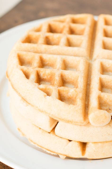 Coconut Oil Waffles on ohsweetbasil.com Waffle Love Recipe, Whole30 Breakfast Sausage, Liege Waffles Recipe, Cinnamon Coffee Cake Muffins, Dairy Free Waffles, Crispy Waffles, Paleo Waffles, Banana Flour, Oh Sweet Basil