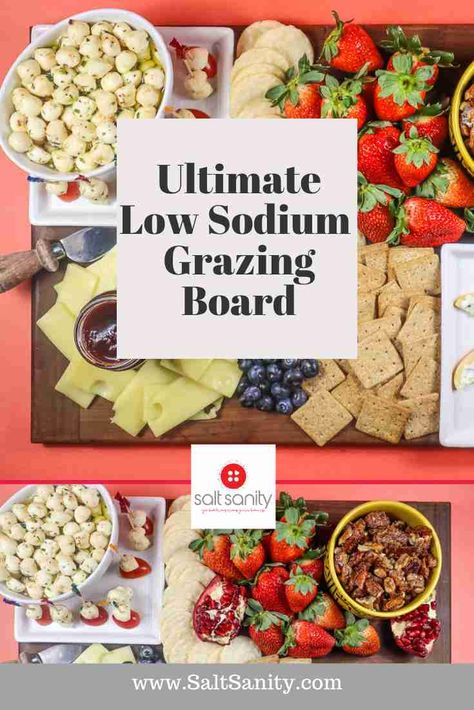 No Salt Appetizers, Salt Free Appetizers, Low Sodium Charcuterie Board, Low Sodium Appetizers Parties, Low Sodium Appetizers, Low Sodium Diet Plan, Low Cholesterol Snacks, Easy Low Sodium Recipes, Salt Free Diet