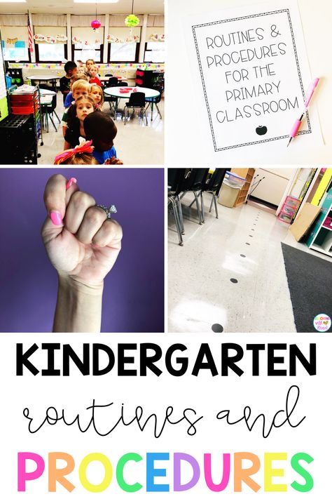 Effectively manage your kindergarten classroom by teaching routines and procedures during the first few days of school. Learn which routines are the most important and download the FREE ultimate routines and procedures list for your kindergarten classroom! Routines And Procedures Checklist, Procedures Checklist, Kindergarten Routines, Routines And Procedures, Classroom Routines And Procedures, Classroom Economy, Classroom Management Elementary, Beginning Of Kindergarten, Kindergarten Anchor Charts