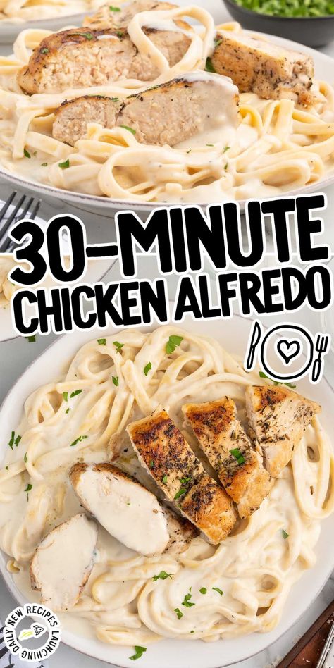 Discover the ultimate comfort food with our chicken Alfredo recipe, where succulent chicken and creamy Alfredo sauce create a truly irresistible meal. Chicken Alfredo With Jar Sauce, Rotisserie Chicken Alfredo, Chicken Alfredo Recipe, Creamy Alfredo Sauce, Chicken Alfredo Bake, Chicken Fettuccine Alfredo, Chicken Breast Cutlet, Pasta Recipes Alfredo, Chicken Alfredo Recipes