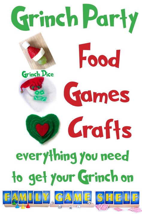 Grinch Party Food, Cut Snowflakes, Classroom Christmas Party, Snowflakes Christmas Tree, Christmas Party Games For Kids, Grinch Crafts, School Christmas Party, The Grinch Movie, Grinch Christmas Party