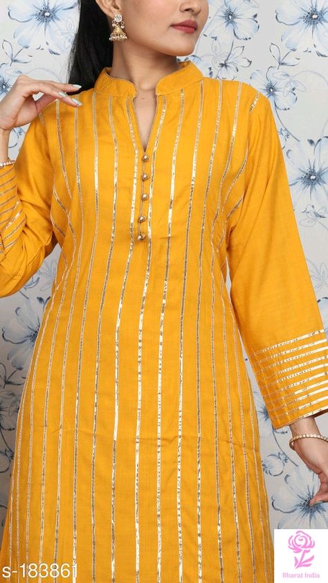 Gotapatti Work Kurti Design, Caller Design Kurti, Dori Wali Kurti Design, Lagdi Patta Kurti, Sten Patti Kurti, Stendpati Kurti, Doriya Kurti Design, Kurti Neck, Simple Kurta Designs