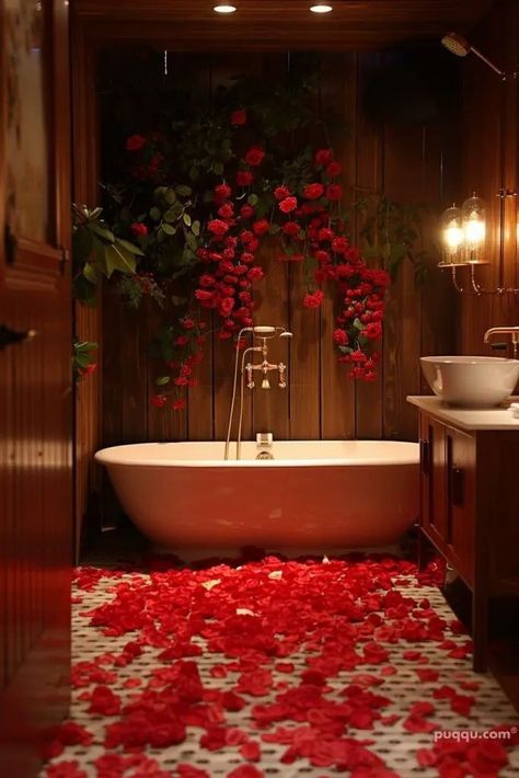 Bath Tub Romantic Couples, Romantic Bubble Bath, Hotel Room Decoration, Romantic Hotel Rooms, Classy Bathroom, Romantic Bathrooms, Luxury Bedroom Sets, Nikah Decor, Wedding Platters