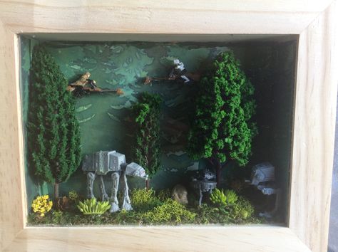 Star Wars Shadow Box Ideas, Star Wars Diorama Diy, Star Wars Diorama, Star Wars Hoth, Summer Art Projects, Star Wars Diy, Visual Story, Toy Photography, Art Concepts