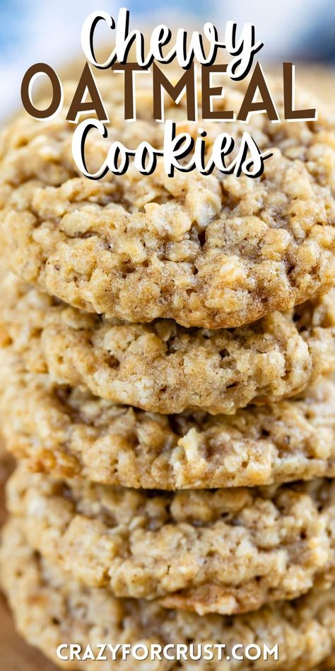 Chewy Oatmeal Cookies Recipe, Soft Oatmeal Cookies, Chewy Oatmeal Cookies, Best Oatmeal Cookies, Cookies Healthy, Oatmeal Cookies Chewy, Oatmeal Cookie, Oatmeal Cookie Recipes, Best Oatmeal