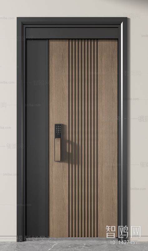 Modern Single Door 3D Model Download - Model ID.837512026 | 1miba Modern Door Design Entrance, Doors Interior Modern Bedrooms, Laminate Door Design Modern, Laminate Door Design Ideas, Bedroom Door Design Modern, Room Door Design Bedrooms, Main Door Design Modern, Internal Door Design, Laminate Door Design