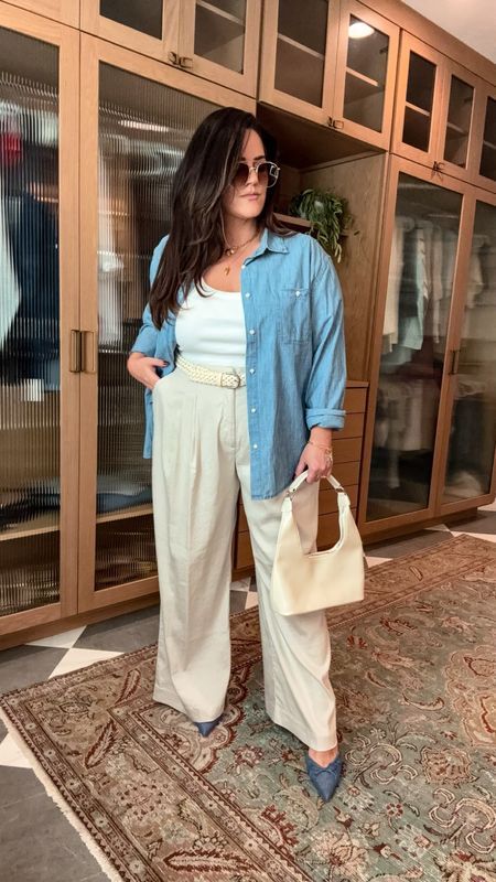 Plus Size Wide Leg Pants Outfit, Wide Leg Linen Pants Outfit, Midsize Summer Outfit, Linen Trousers Outfit, Summer Linen Outfits, Plus Size Wide Leg Pants, Midsize Summer, Midsize Outfit, Florida Outfits