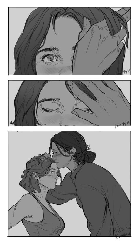 Forehead Kiss, Sketch Dump, Tolkien Books, Woman Loving Woman, Lesbian Art, Gay Aesthetic, Lgbt Art, Queer Art, Couple Drawings