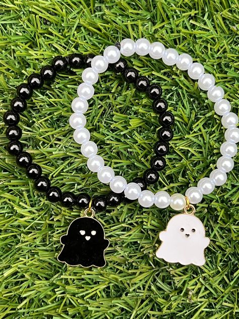 Matching Ghosts- Medium (16.5-18cm) .Quality Handmade Bracelet Matching Bracelet Aesthetic, Matching Bracelets Aesthetic, Ghost Ring, Bracelets Aesthetic, Bracelet Aesthetic, Matching Bracelet, Handmade Bracelet, Matching Bracelets, Handmade Bracelets