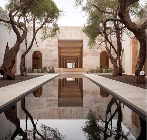 Reverse Orientalism, Reflection Pool, Japandi Interior, Vernacular Architecture, August 22, House Architecture Design, Villa Design, Landscape Architecture, Water Features