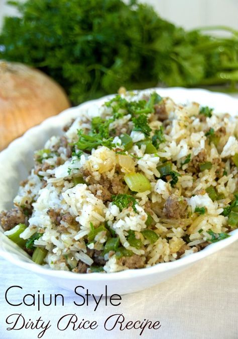 Cajun Style Dirty Rice Recipe Your Family Will Love Dinner Tonight Easy, Dirty Rice Recipe, Cajun Dishes, Cajun Food, Recipe For Dinner, Dirty Rice, Rice Recipes For Dinner, Homemade Lasagna, Main Dish Salads