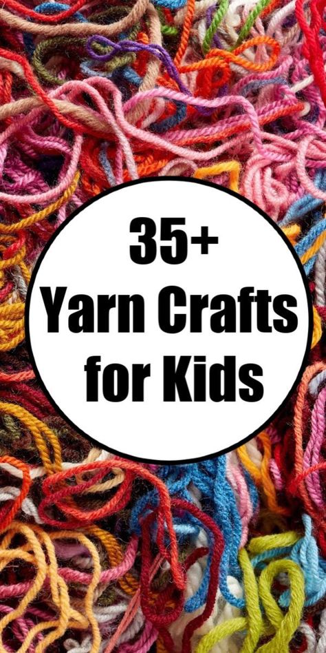 35+ Fun and easy yarn crafts for toddlers to teens. Lacing, winding, wrapping, early sewing, knitting and weaving activities. Outdoor ornaments, indoor ornaments, Christmas ornaments and wall art. Your kids will never be bored again! #HappyHooligans #Easy #Yarn #Crafts #Kids #Toddlers #Preschool #Elementary #Tweens #Teens #YarnCrafts #Lacing #Knitting #Weaving #Activiites #FineMotor #Skills Elementary Age Crafts, Easy Wool Crafts, Yarn Crafts For Kids Easy, Crochet For Kids Beginner, Things To Make With Wool, Wool Crafts For Kids, Club Ideas For Kids, Craft With Wool, Teen Craft Ideas