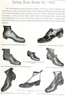 Shoe Styles (1903) :: Early Advertising of the West Seattle Houses, Edwardian Shoes, Male Steampunk, 1950s Shoes, Historical Shoes, Victorian Shoes, Mens Spring Shoes, 1910s Fashion, Winter Palace