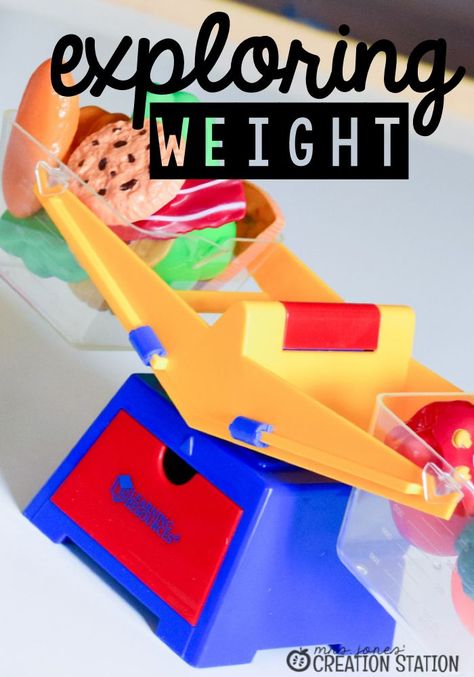 Learning does not always need a specific, set way with instructions or papers for kids. Sometimes, it just takes you to provide materials for little learners and allow them to play and create their own learning experiences. Exploring weight gives your children the opportunity to understand using a balance scale. #weight #children #kids #learn #playfullearning #balancescale Numbers To 20, Mrs Jones, Kindergarten Curriculum, Math Measurement, Creation Station, Homeschool Elementary, Science Themes, Preschool Curriculum, Preschool At Home