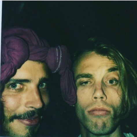 Chris And Matt, Matt Cameron, Do Rag, Rockstar Aesthetic, Temple Of The Dog, Grunge Band, Grunge Music, Polaroid Camera, Alice In Chains