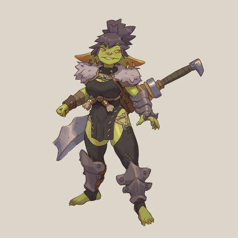 Goblin Character Art, Goblin Concept Art, Goblin Female, Female Goblin, Goblin Character, Goblin Art, Fantasy Races, Fantasy Warrior, Character Design References