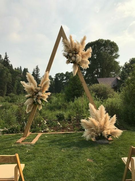 Pampas Grass Ceremony, Being Manipulated, Whimsical Romantic, Wedding Planning Decor, Wedding Backdrop Design, Wedding Arbour, Wedding Design Decoration, Floral Event Design, Wedding Stage Decorations