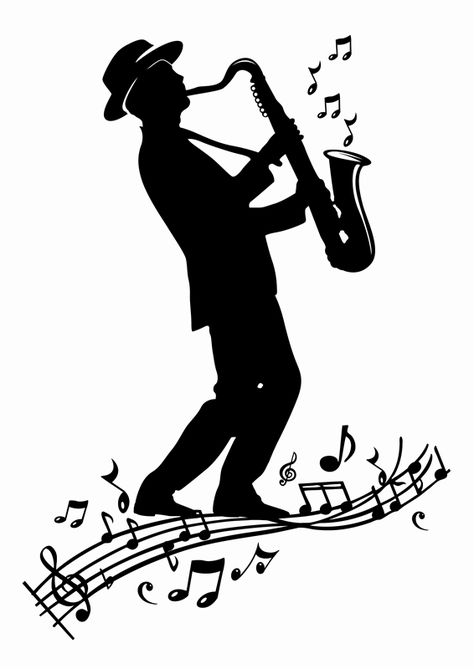 Black And White Silhouette, Musical Notes, Boundaries, Musical, Clip Art, Black And White, Wall, White, Black