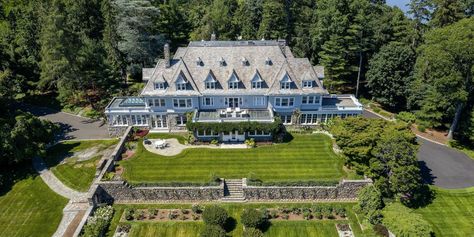 Greenwich Estate That Held Title of America’s Priciest Home Lists for $150 Million - WSJ Connecticut History, Malibu Mansion, Copper Beech, Greenwich Connecticut, Home Cocktail Bar, Long Island Sound, Expensive Houses, Bay View, Texas Real Estate