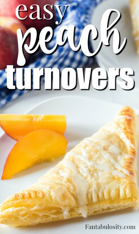 YUUUM!!!! This EASY peach turnover recipe using puff pastry and canned pie filling is so simple it's crazy! #peach #turnoversrecipe #easyrecipe #puffpastry Peach Hand Pies Canned Peaches, Puff Pastry Hand Pies Desserts, Puff Pastry Peach Recipes, Turn Over Recipe, Peach Pastry Recipes, Canned Peaches Recipes, Canned Peach Pie Filling, Easy Turnovers, Canned Peach Pie