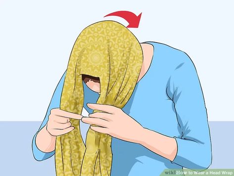 How to Wear a Head Wrap - wikiHow How To Sew A Boho Head Wrap, Head Scarf For Thinning Hair, Head Wrap How To, Silk Scarf Tying Tutorials Head Wraps, How To Wear Head Wraps, How To Head Wrap, Chemo Hair Wraps Head Coverings, Diy Head Wraps For Women, How To Wear Head Scarves