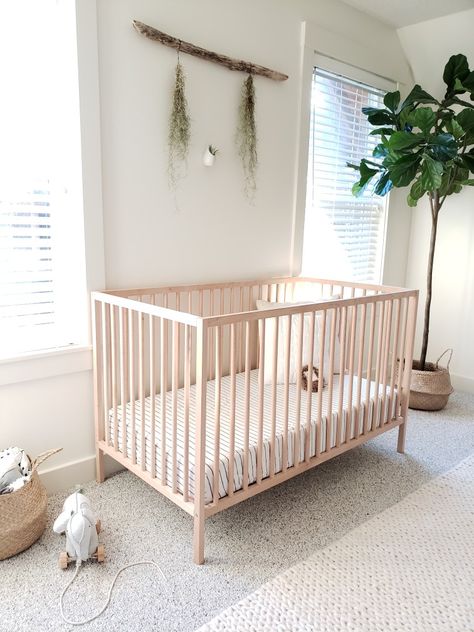 Scandinavian design. Sniglar crib. Minimalistic. Sniglar Crib Nursery, Sniglar Crib, Ikea Sniglar Crib, Nursery Scandinavian, Twin Nursery, Coast House, Painted Chair, Scandinavian Nursery, Toddler Stuff