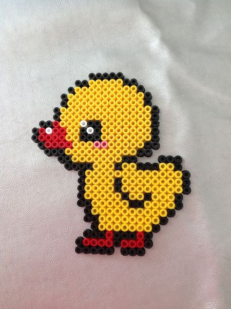 Little Duckling -Perler Beads Duck Perler Beads, Perler Bead Creations, Melt Beads Patterns, Modele Pixel Art, Hamma Beads Ideas, Easy Perler Bead Patterns, Melty Bead Patterns, Bead Creations, Easy Perler Beads Ideas