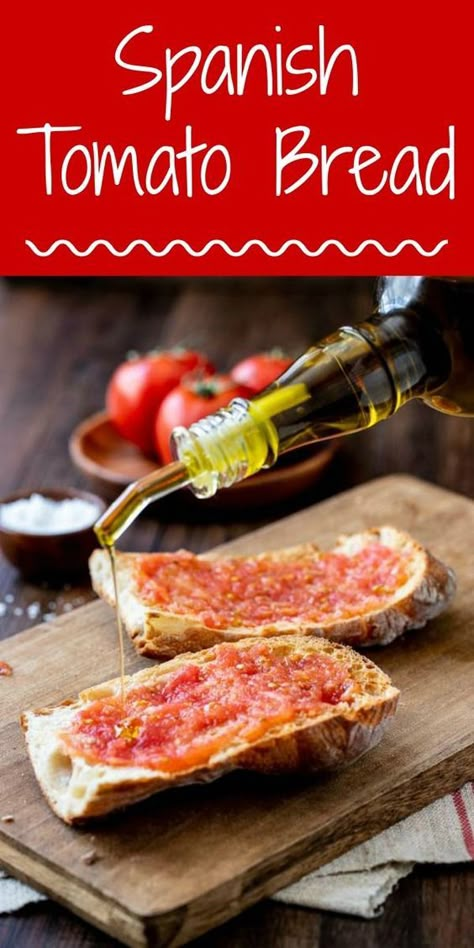 Tomato Bread Recipe, Spanish Tomato Bread, Eggs Lunch, Spanish Breakfast, Appetizer Bread, Breakfast With Eggs, Spanish Dinner, Tapas Dinner, Spanish Tapas Recipes