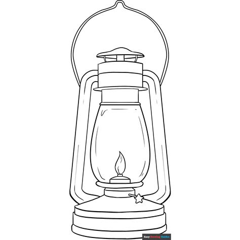 Free Lantern Coloring Page for Kids Lantern Drawing Ideas, Lantern Coloring Page, Lantern Drawing, Easy Drawing Guides, Drawing Guides, Gather Round, Popular Cartoons, Kids Print, Printable Coloring Sheets