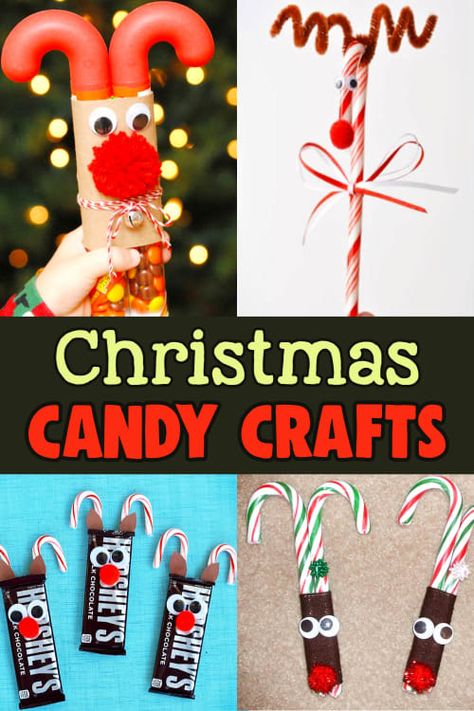 Christmas Candy Crafts and More Christmas Crafts For Kids Christmas Crafts For Upper Elementary, Christmas Candy Crafts For Kids, Candy Crafts For Kids, Diy Christmas Decorations For Kids, Handprint Snowman, Christian Diy, Montessori Daycare, Christmas Elementary, Kindergarten Montessori