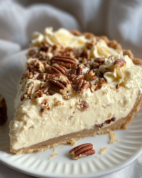 Learned this version from my Amish friend! Boy was it good! Amish Pecan Pie Recipe, Amish Cake, Creamy Pecan Pie, Pecan Cream Pie, Ooey Gooey Butter Cookies, Oreo Muffins, Gooey Butter Cookies, Filling Dinner, Cream Pie Recipes