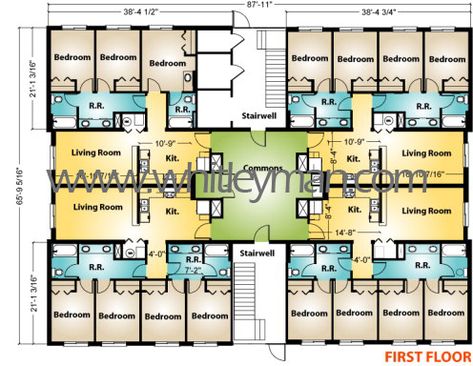 Boarding School Dorm, Building Floor Plans, Banks Building, Modular Building, House Blueprints, College Campus, Boarding School, House Floor Plans, School Design