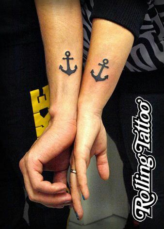 Him And Her Tattoos, Couple Tattoos Love, Couple Tattoos Unique Meaningful, Anker Tattoo, Native Tattoos, Relationship Tattoos, Couple Tattoos Unique, Couples Tattoo Designs, Anchor Tattoos